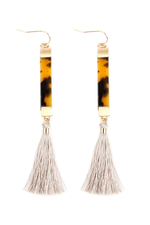 Tassle tortoise shell earrings