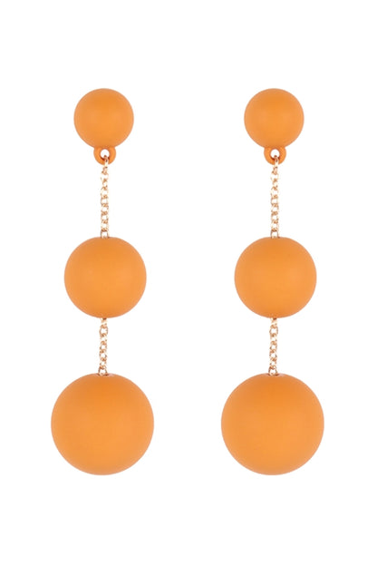 Color coded drop earrings