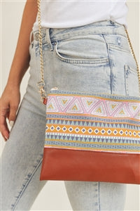 Aztec print crossbody bag