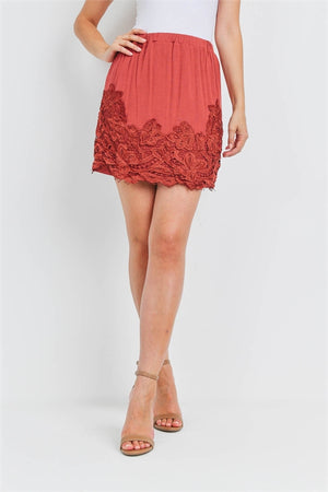 Lace rust skirt
