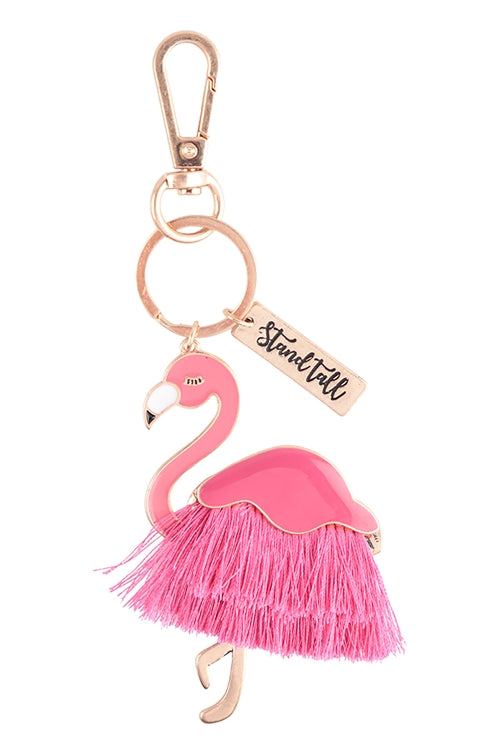 Stand Tall Flamingo keychain