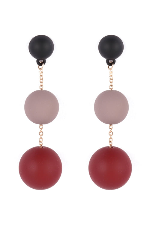 Color coded drop earrings